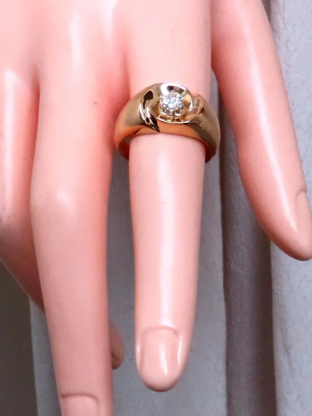 .45ct natural diamond Mens Bright Swirl Ring 14kt Gold 21441*